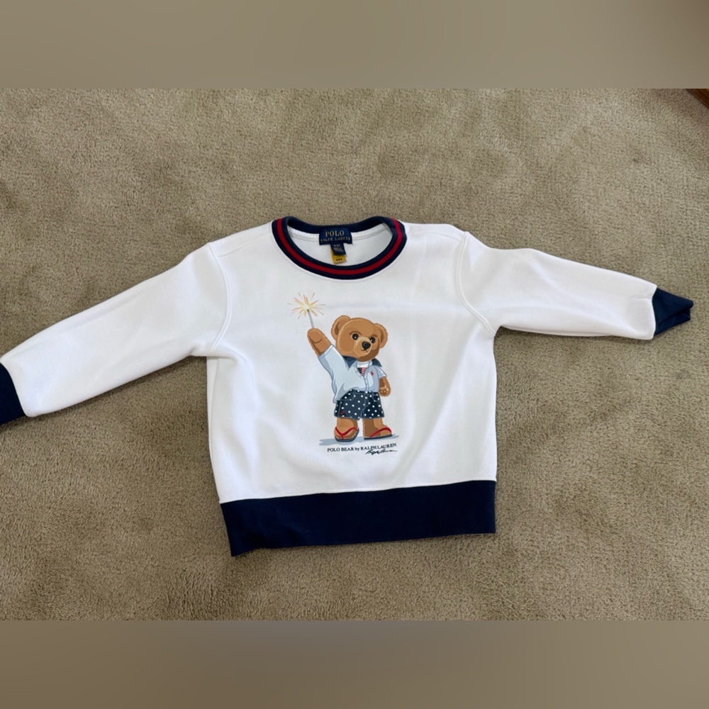 Polo by Ralph Lauren White and Navy Kids Shirt